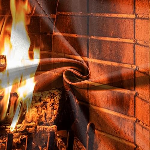 Miniatura 4 de CapiSco Telón de fondo de chimenea ardiente de 7 x 5 pies, para invierno, Navidad, chimenea, fondo de madera llameante para decoración de pared de