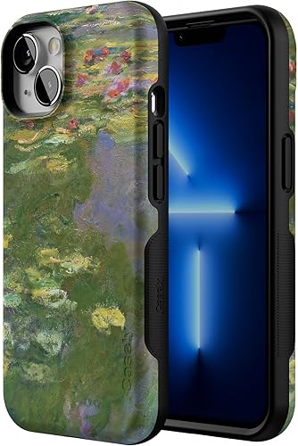 Vista 616 de Casely Funda para iPhone 13 Compatible con MagSafe Color Splash de medianoche Funda retro abstracta Color de medianoche Splash Abstracto