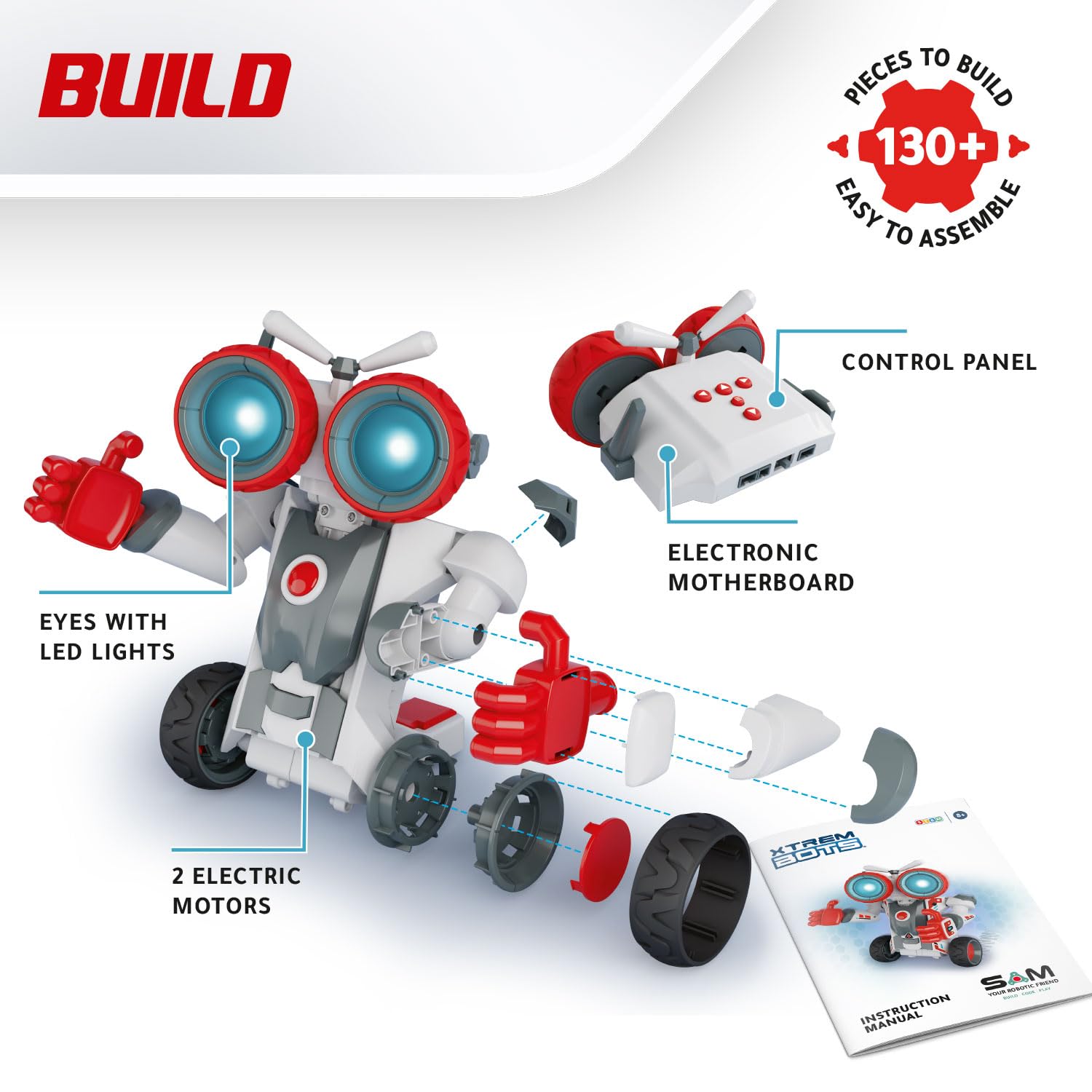 Xtrem Bots - Sam | Roboter Kinder ab 8 Jahre | Roboter Spielzeug | Robot Programmierbar Kinder 200 Aktionen | Robots Spielzeug | Geschenk Junge 8 Jahre