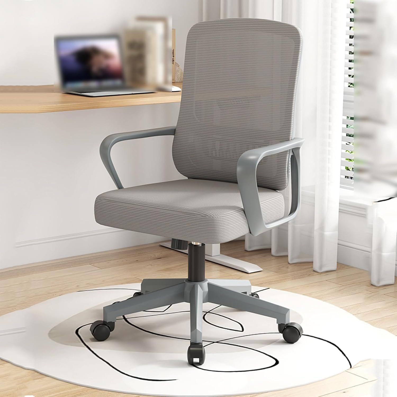 Ademende bureaustoel Mesh bureaustoel Personeelsstoel Hoge rugleuning Studiestoel Ergonomische draaistoel Lift verstelbare stoel