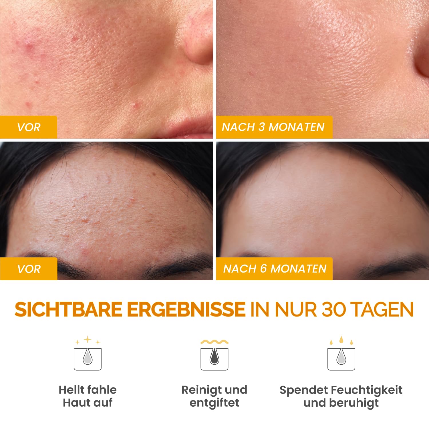 PLANTIFIQUE Koreanische Turmeric Tonerde Maske Vitamin C – Kurkuma & Fango Maske Körper – Porenverfeinernd Feuchtigkeitsspendend & Beruhigend – Clay Gegen dunkle Flecken – inkl. Spatel – 110 g