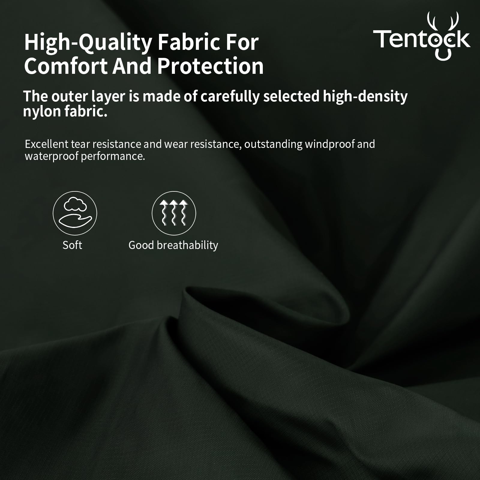 Tentock Zimowe ponczo z wiatroszczelną peleryną do noszenia, ponadwymiarowy bawełniany koc z kapturem z kapturem wodoodporny ultralekki śpiwór na kemping, trekking, podróż, dom, biuro