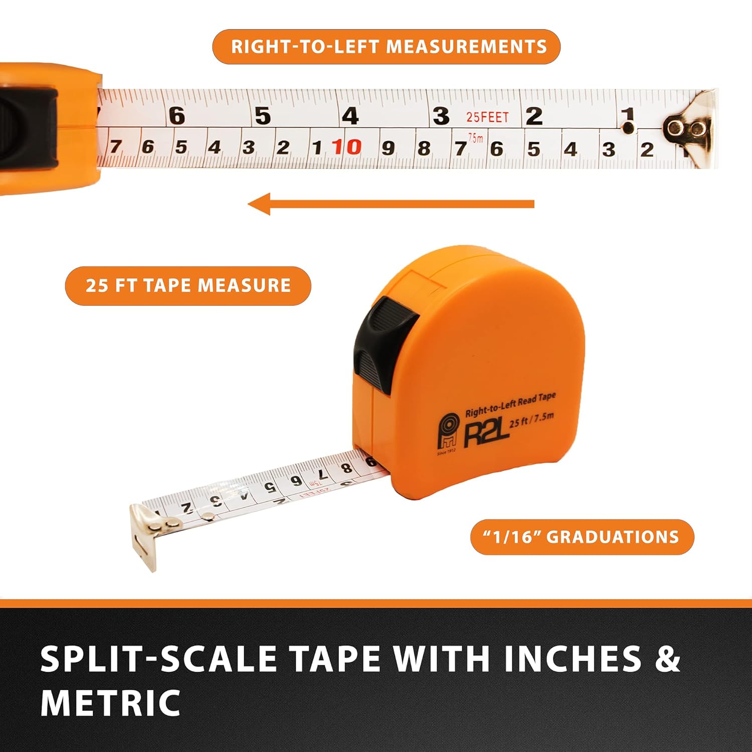 Right-to-Left Measurement on RL-02 Tape Measure