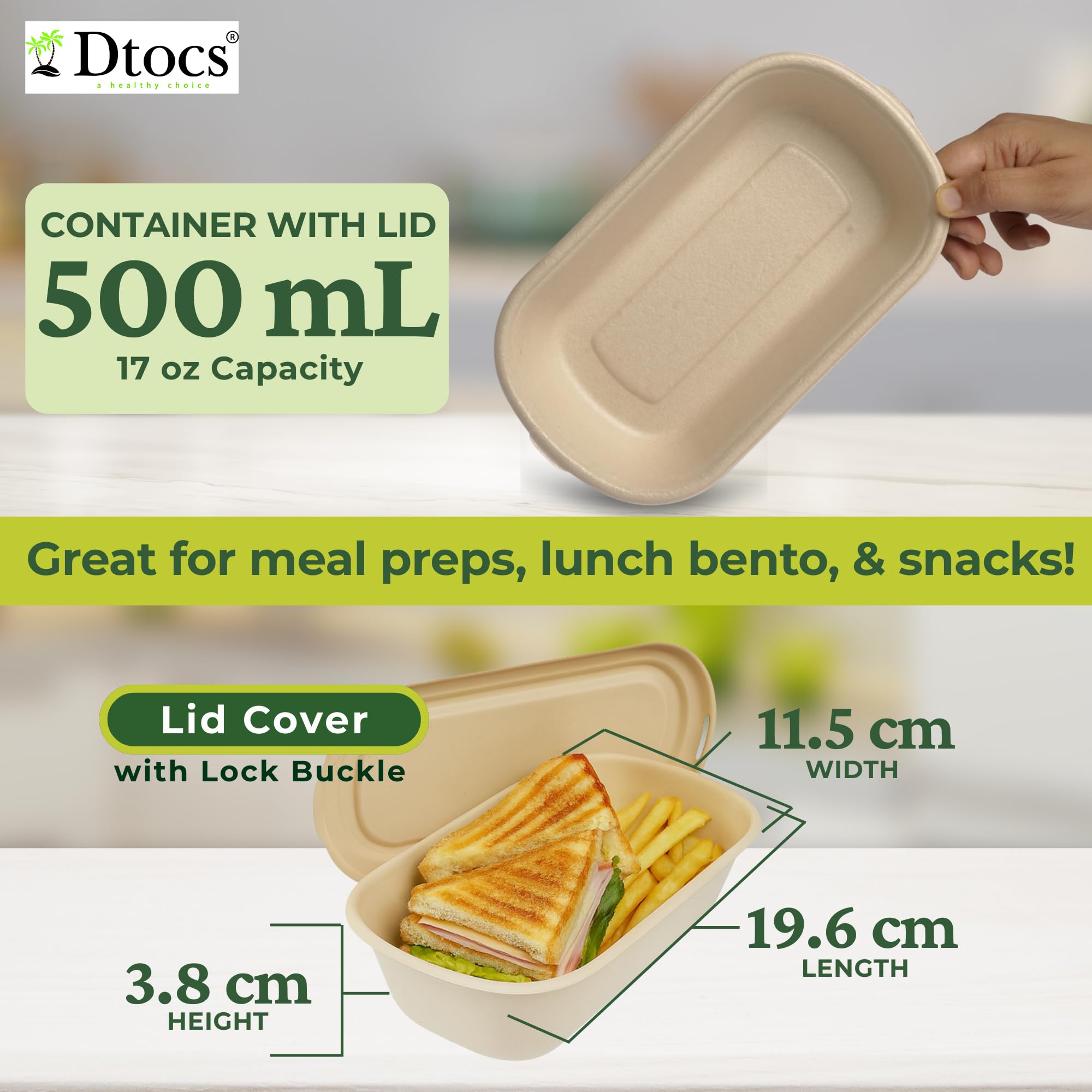 Dtocs Premium Meal Prep Containers Gallery Image