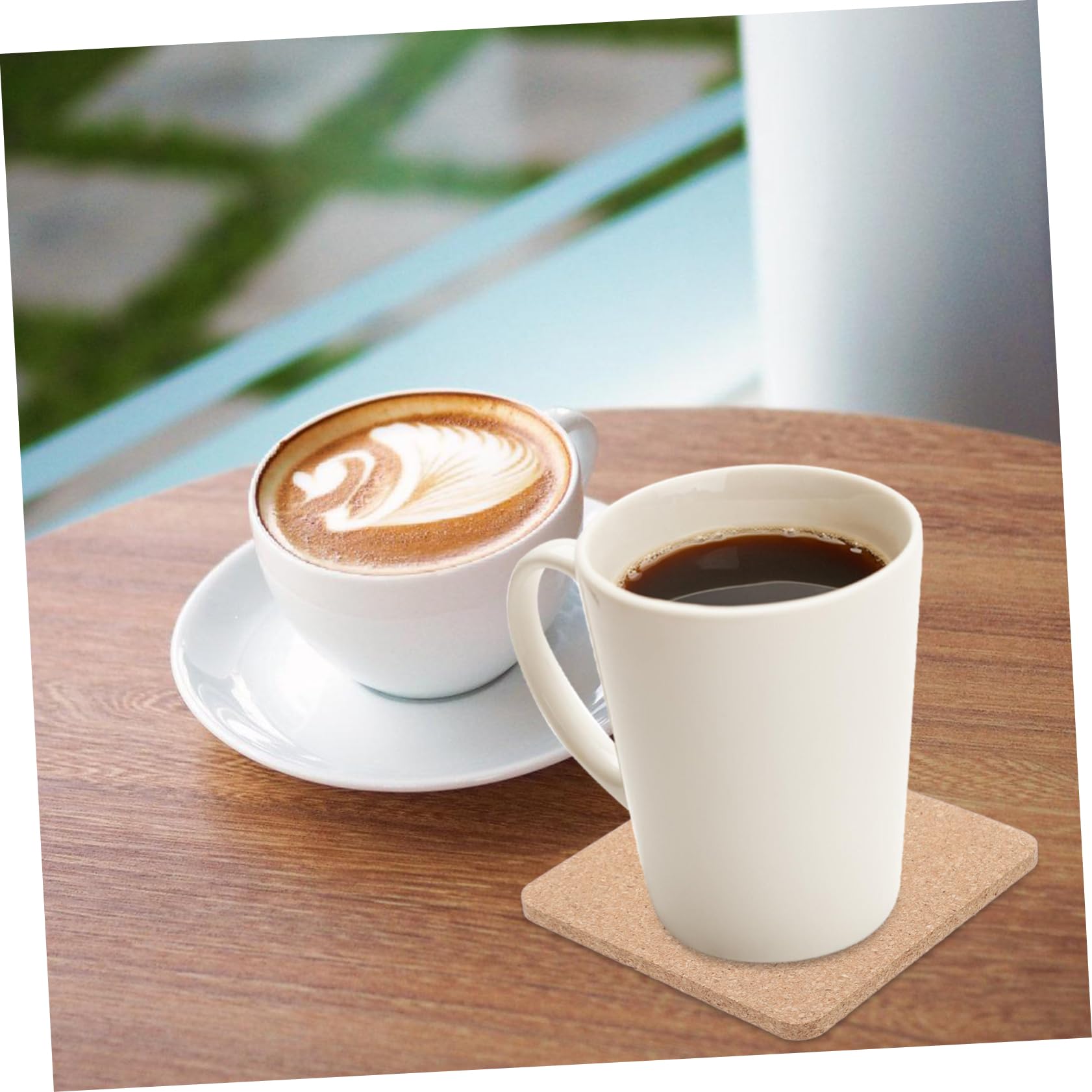 ABOOFAN 48 STK Untersetzer aus Kork Kaffeeuntersetzermatten Tassen Hitzebeständiger Teetassen Holz für Getränke quadratisch