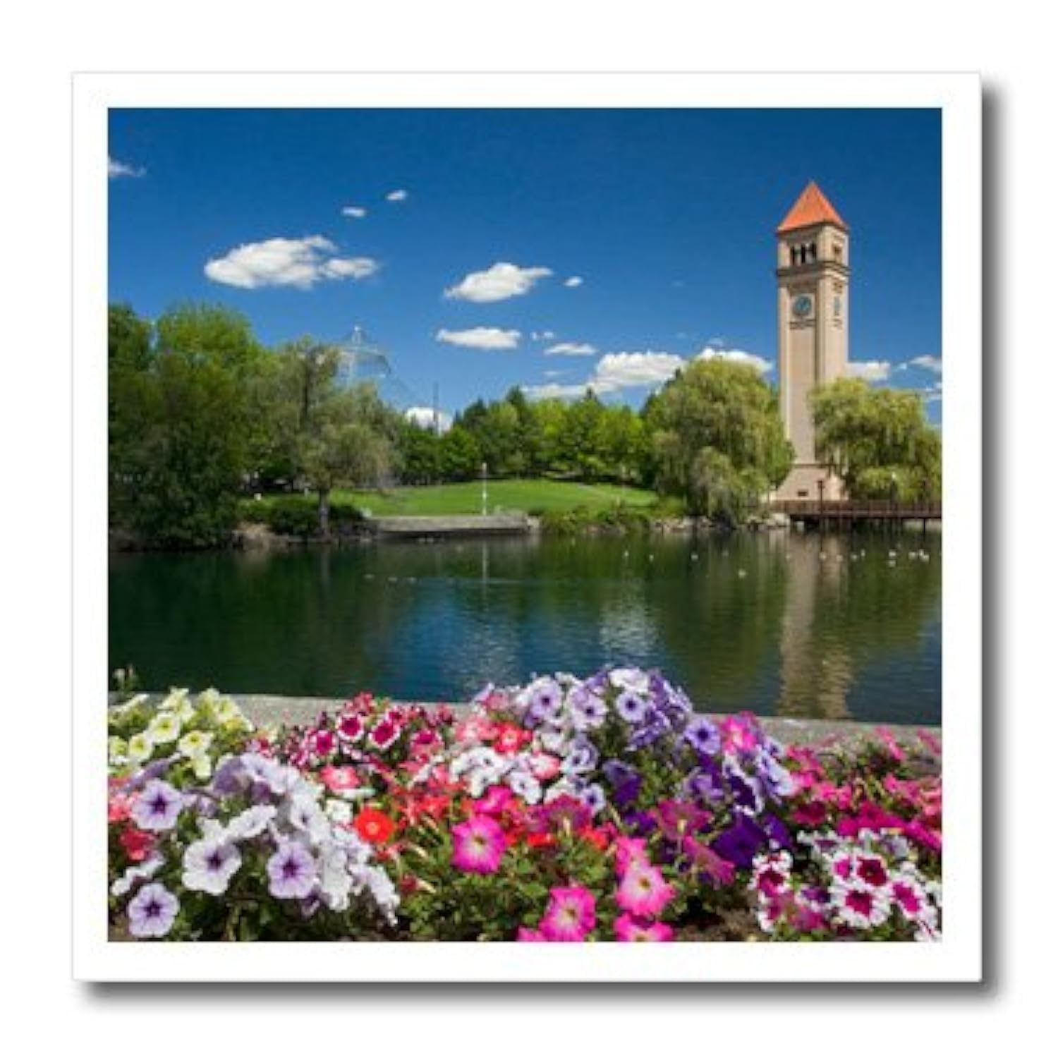 売り正規店 3dRose WA Spokane Riverfront Park Clock Tower - US48