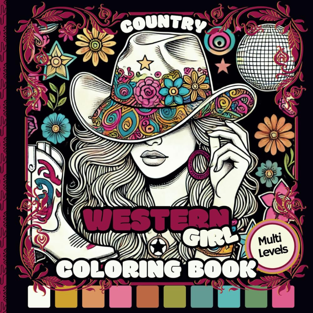 Western Cowgirl: Coloring Book for Adults Featuring Country Vibes, Dance, and Ranch Life (Series 1: Retro (English Version))