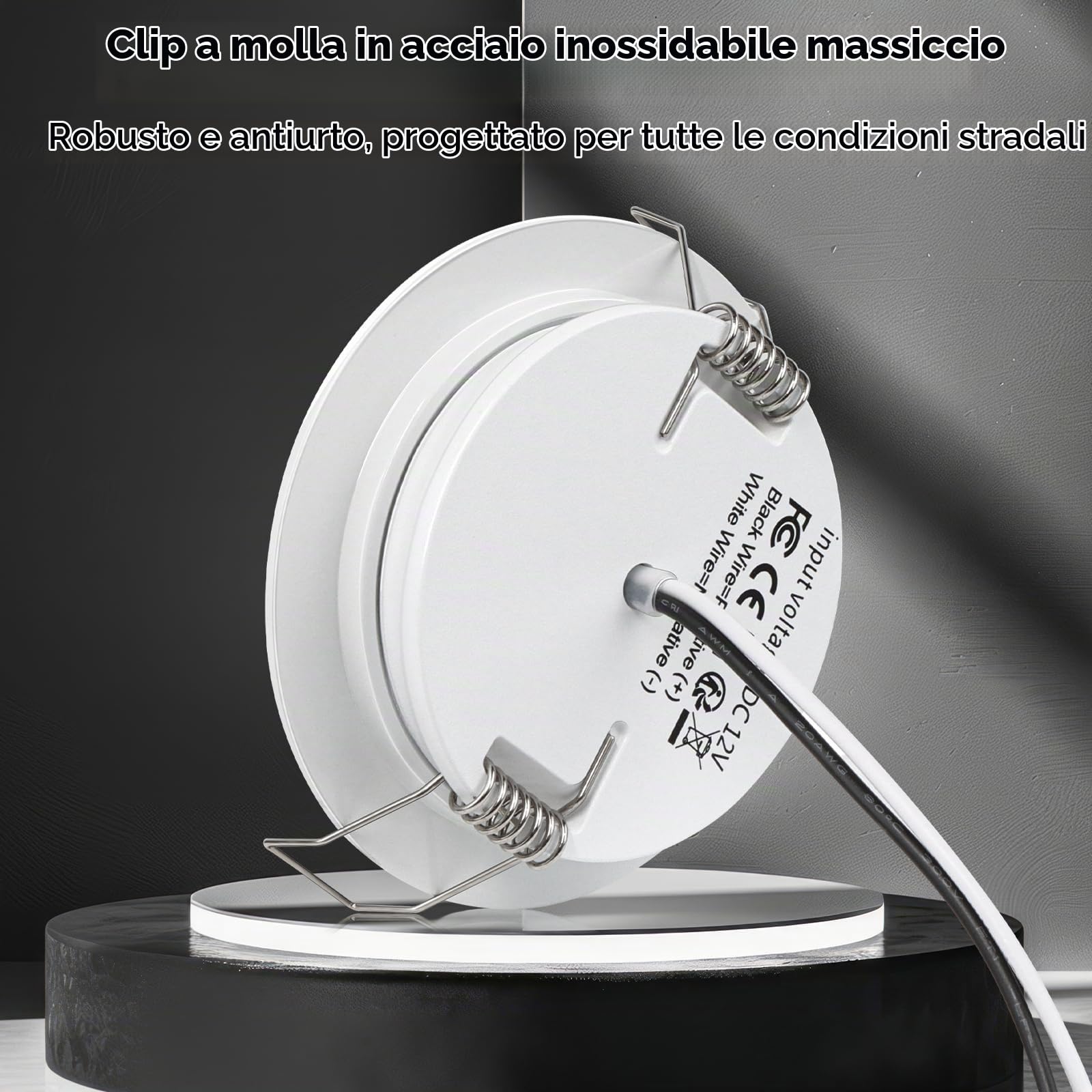 acegoo Faretti LED da Incasso DC 12V Lampada Soffitto Downlight Rotondo Plafoniera 3000K IP64 per Camper Barca Roulotte Furgone Cucina Bagno Cartongesso Mobile, 6 Pezzi Bianco