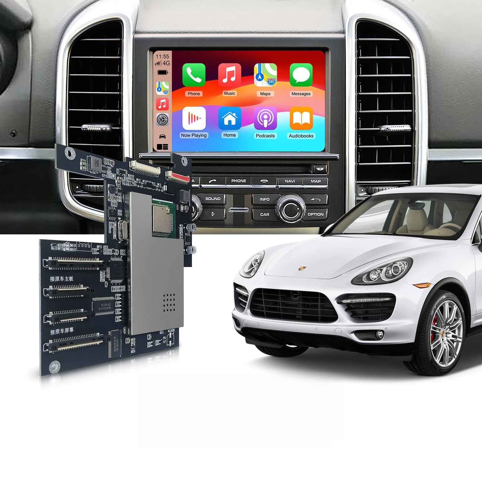 Décodeur Android Auto sans Fil Porsche Panamera 718 Cayman Boxster Module CarPlay GPS Navi - 8