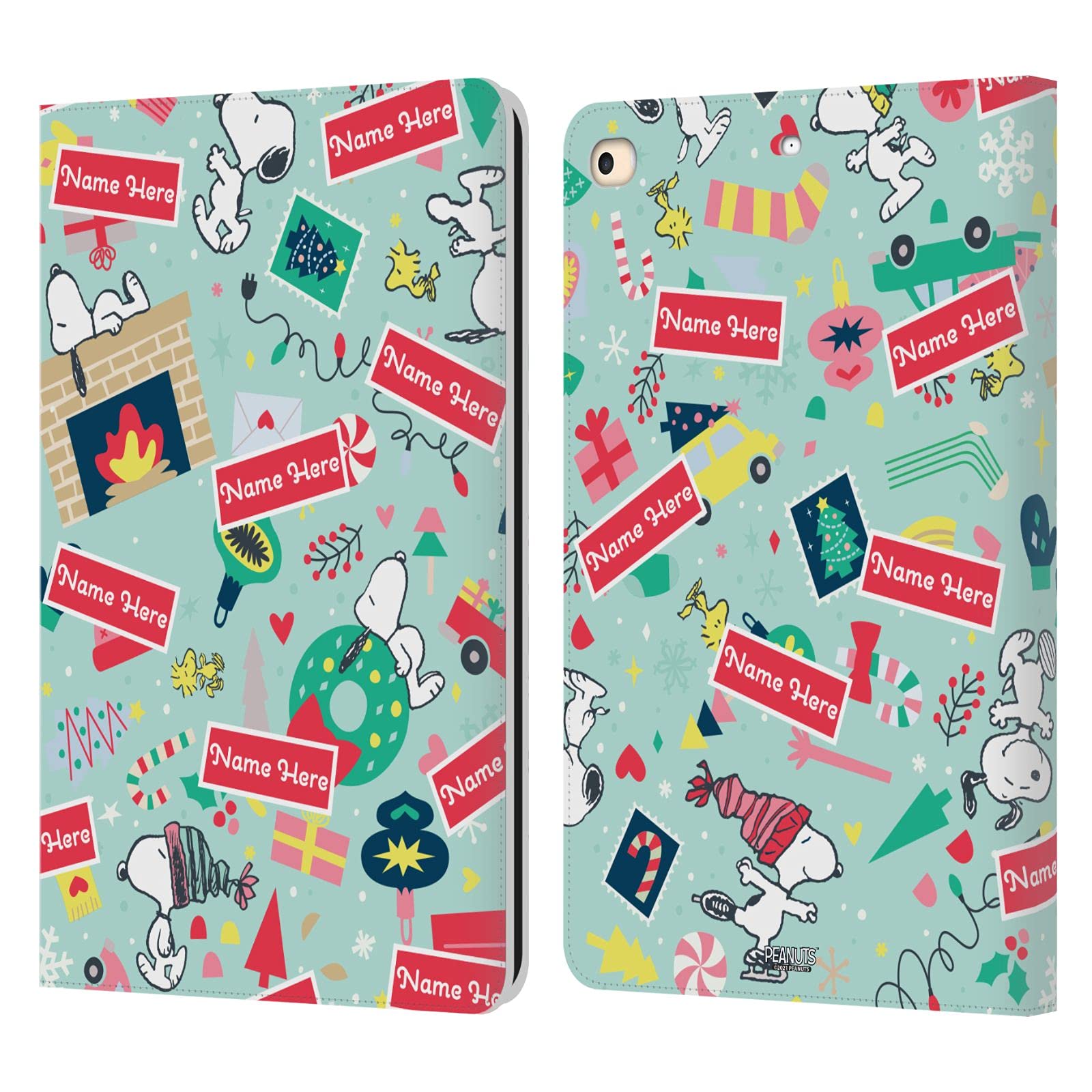 Funda de cuero tipo libro Peanuts para iPad 9.7 versión 2017 y 2018 7
