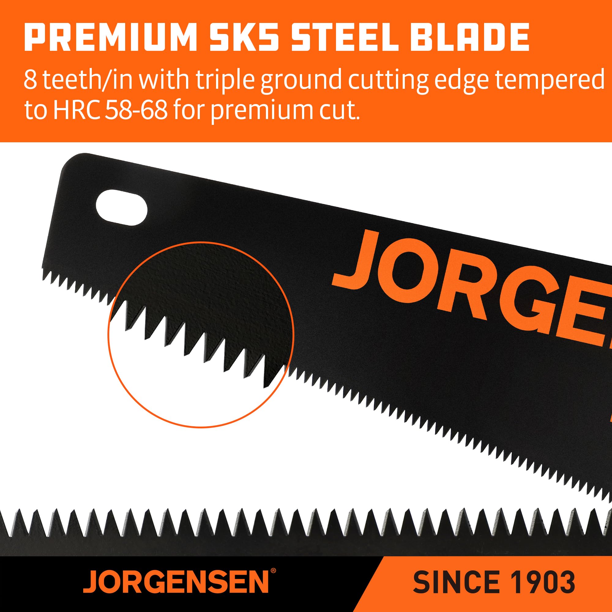 Jorgensen 15" Hand Saw - Fast Cutting -3