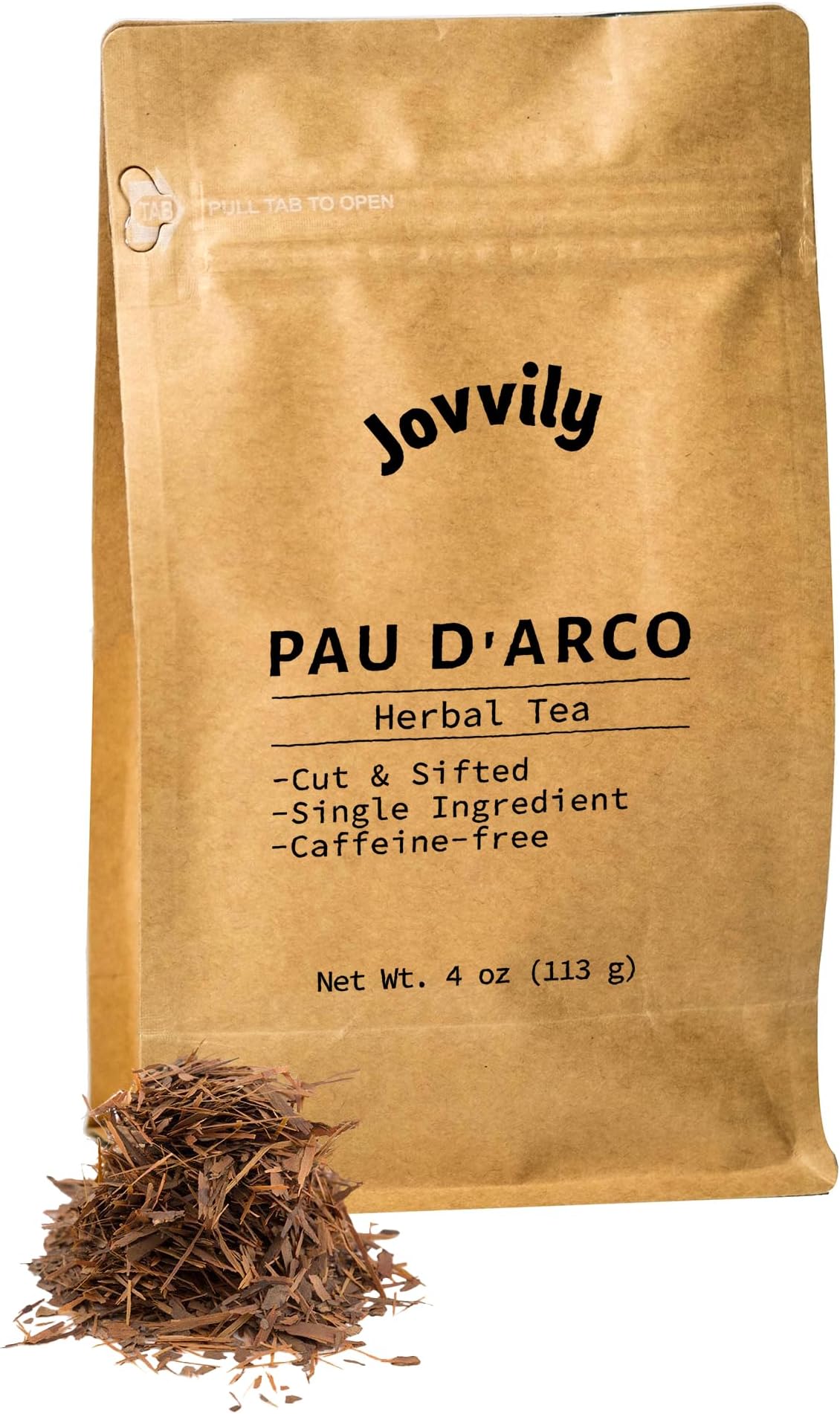 Jovvily Pau D'Arco - 4 oz - Cut & Sifted - Herbal Tea - Caffeine Free