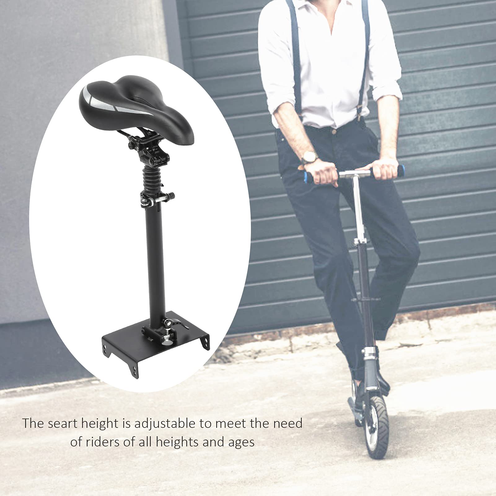 Gedourain Selle de Scooter à siège réglable pour Scooter Facile à Installer, pour Max‑G30