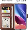 Cresee for Xiaomi POCO F3 Case, PU Leather Wallet Flip Cover [3 Card Slots 1 Money Pocket] [Magnetic Closure] [Stand Kickstand] Folio Phone Case for Poco F3 (Brown)