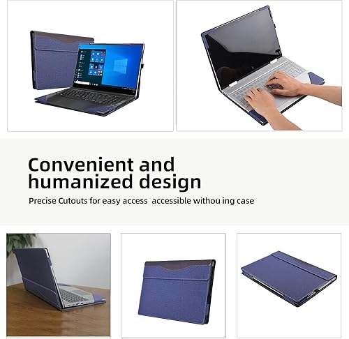 Miniatura 20 de Funda para portátil HP OMEN 16 de 16.1 pulgadas (16t-k000/ 16t-b100/16-n0797nr/16zn000/16-k0797nr/16zn000) Funda desmontable de piel sintética