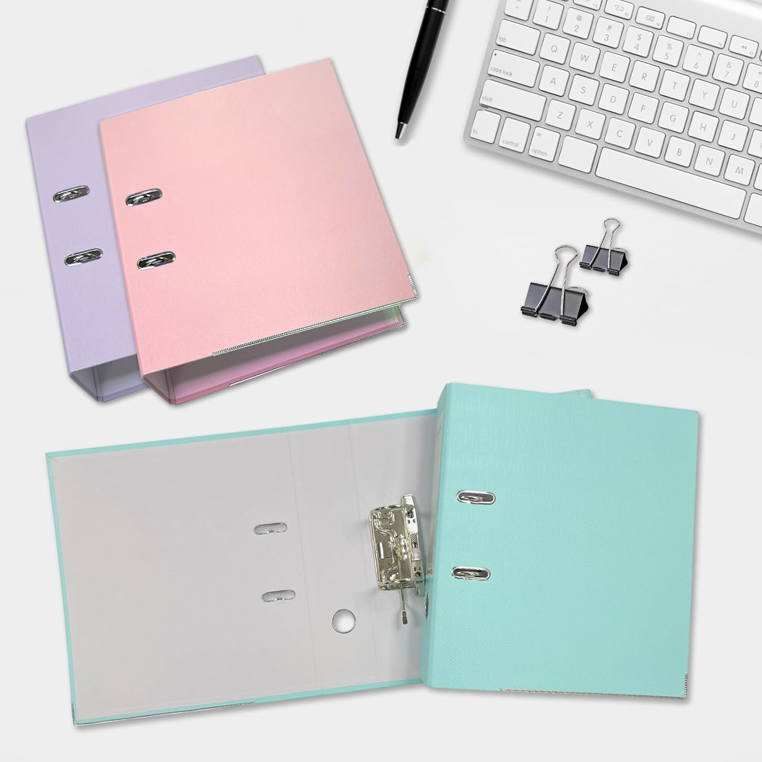A4 Pastel Purple Paperbacked Lever Arch File by Janrax