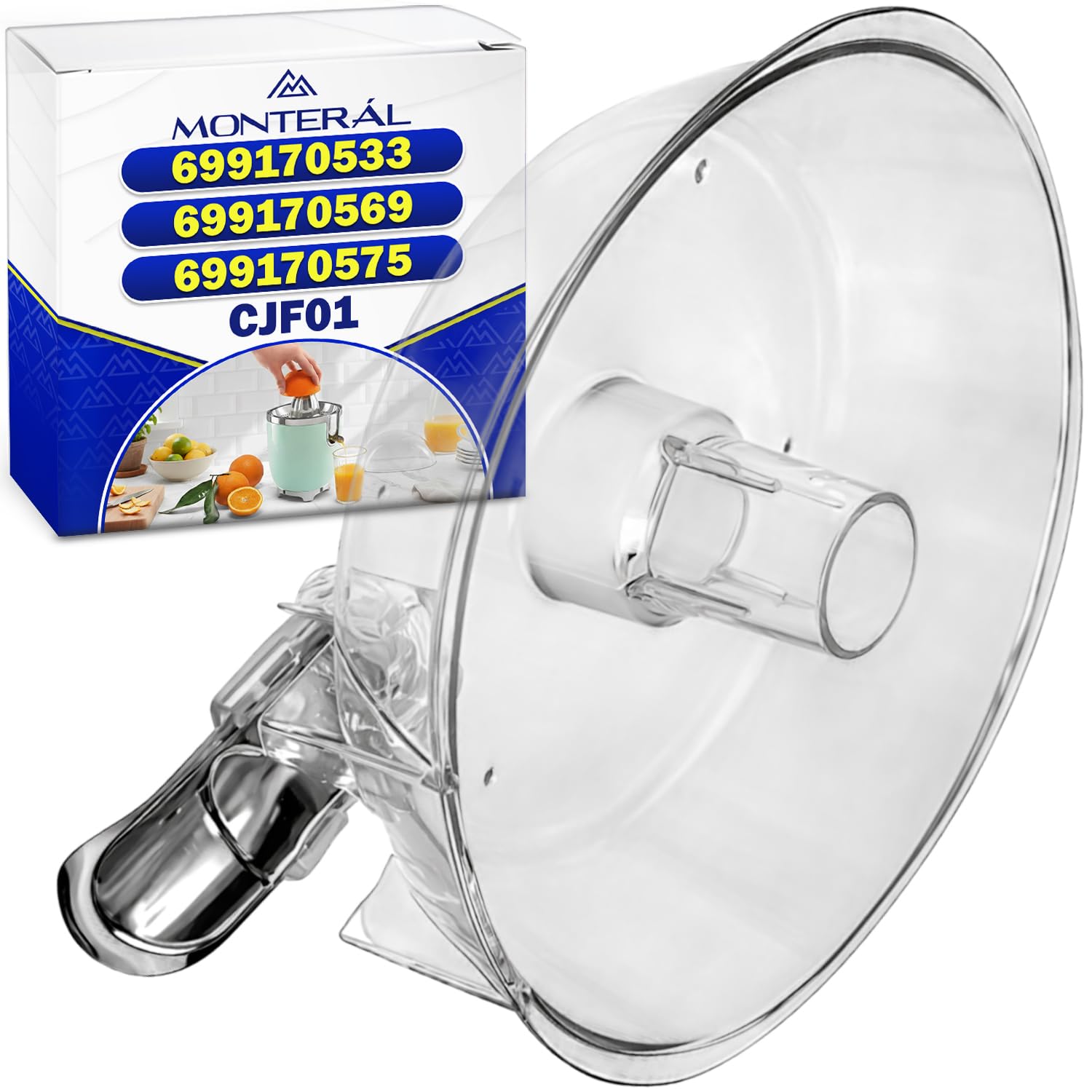 Bac de Récupération du Jus pour Presse Agrume Electrique avec Code Original 699170533 699170569 699170575 pour Smeg CJF01 - Garantie 10 Ans - MONTERAL