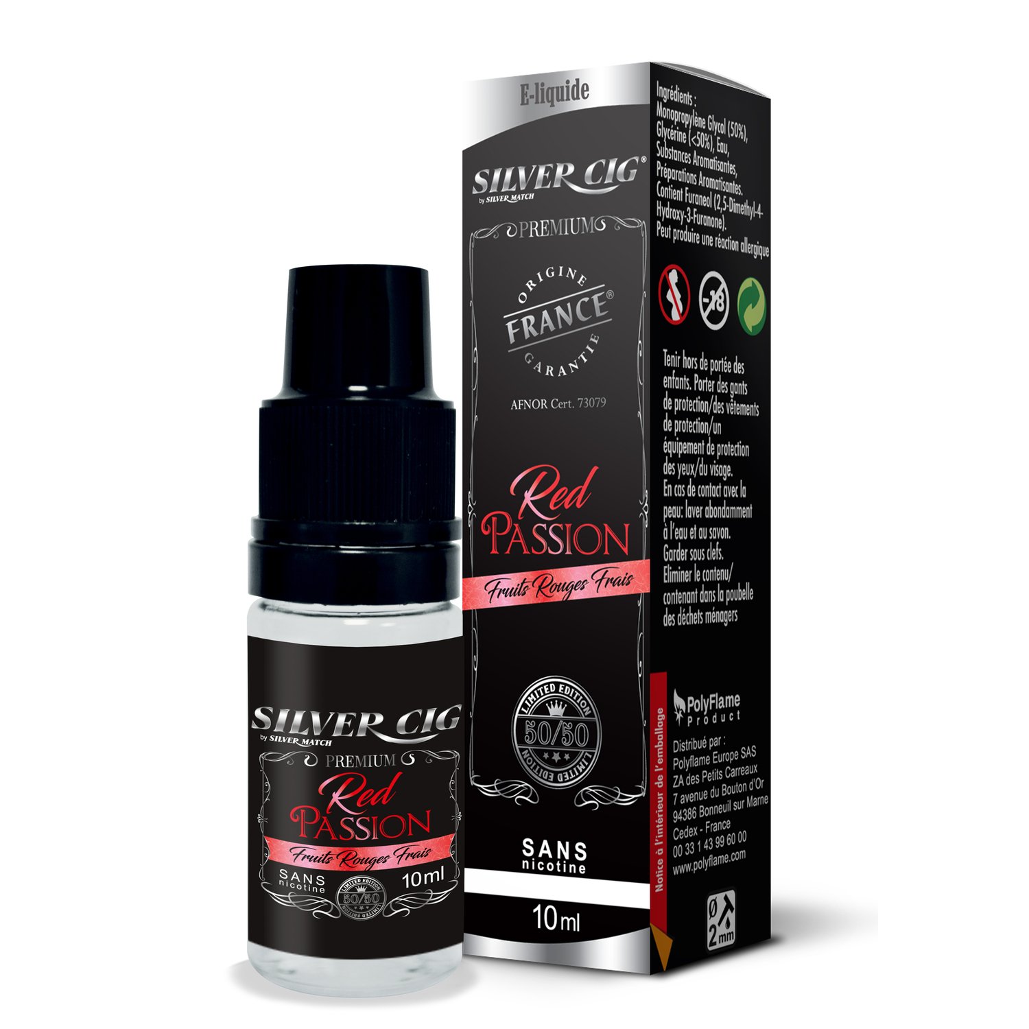 SILVER CIG - E-liquide SilverCig Red Passion Fruits Rouges 0 mg - 50PG/50VG  - Sans Nicotine ni tabac, recharge cigarette lectronique : Amazon.fr:  High-Tech