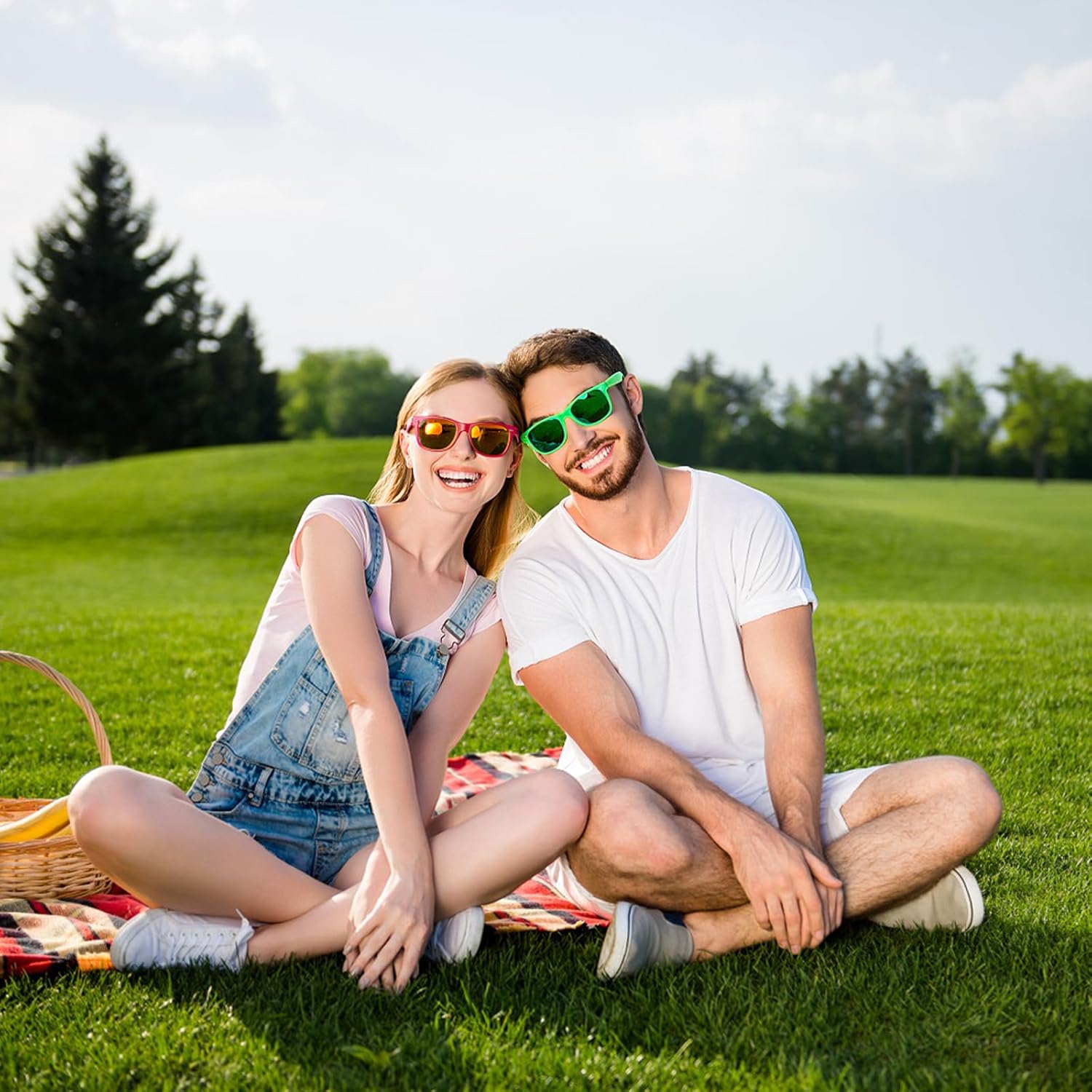 Pibupibu Neon Colors Party Favor Supplies Unisex Sunglasses Pack of 8 - Image 6