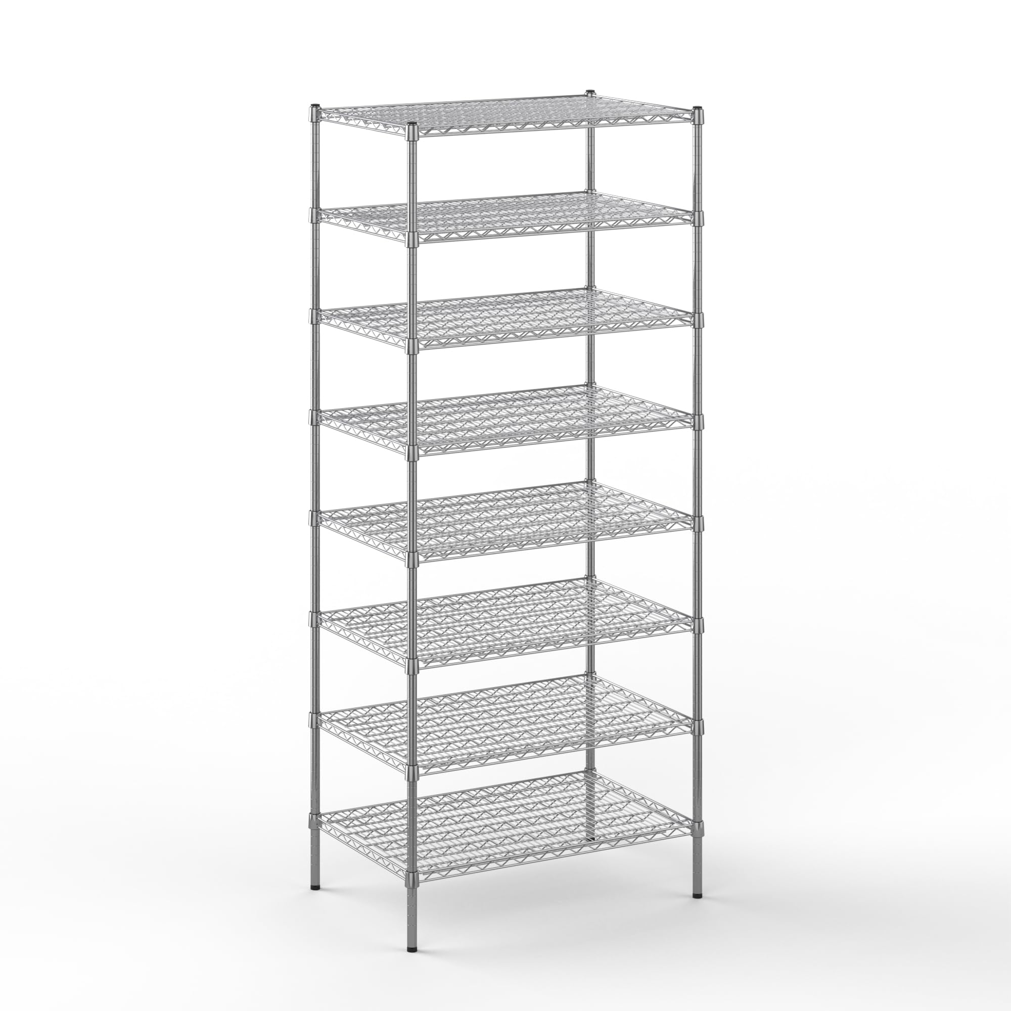 24" Deep x 36" Wide x 86" Height Wire Shelving Kit | 8-Tier | NSF Commercial Storage Rack Unit