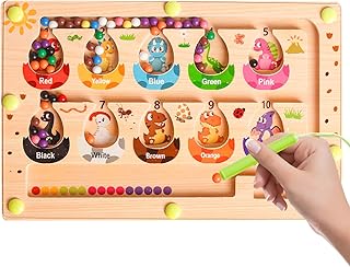 Montessori-leksaker för pojkar och flickor från 2 till 5 år, magnetisk labyrintleksak för småbarn från 3 år, pedagogiska leksaker, färgsorteringsspel, barn - Amazon Deal & Rabatt