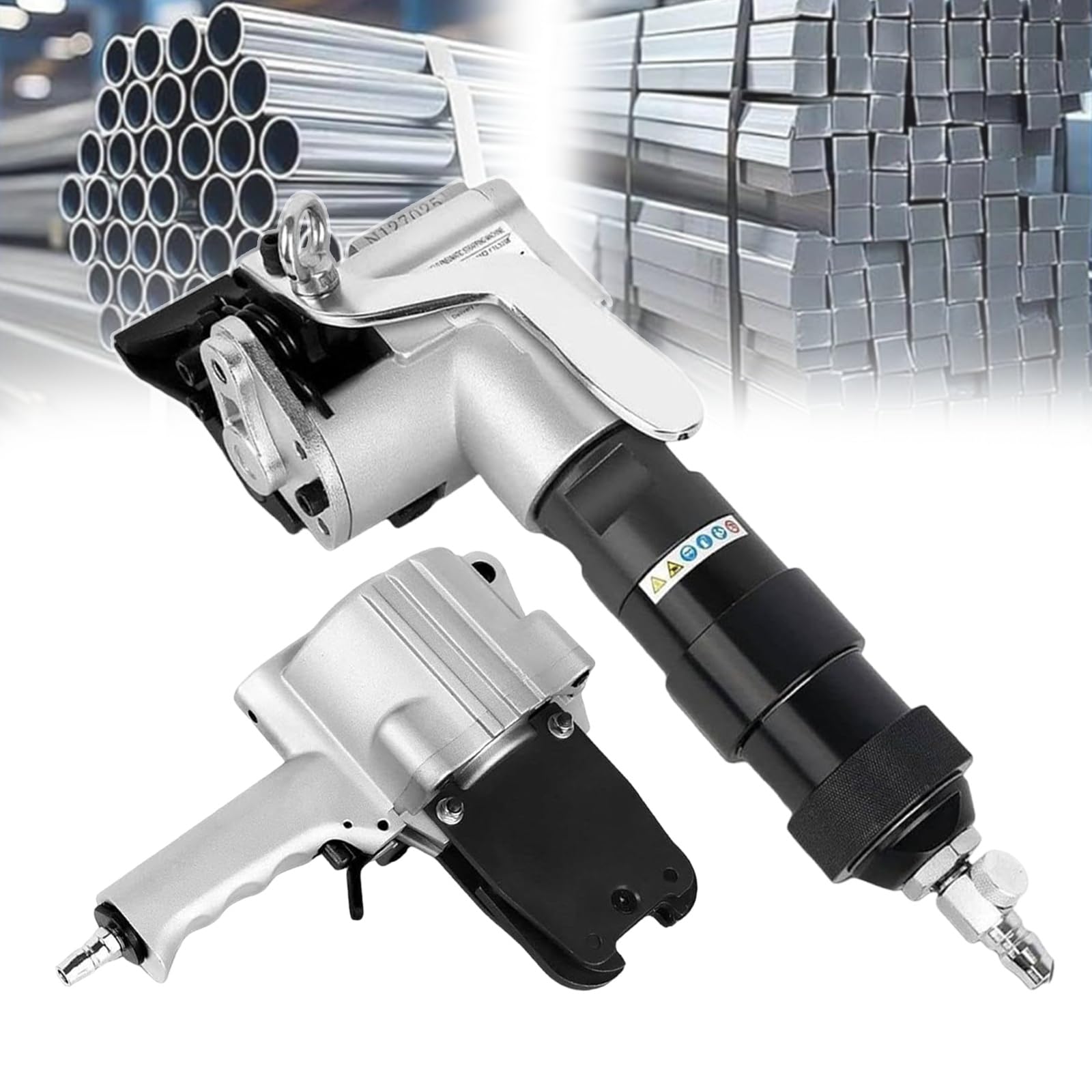 Pneumatyczne stalowe narzędzie do strawkowania Heavy Duty Tensioner i uszczelniacz do metalowego opasania, przenośna maszyna do pakowania