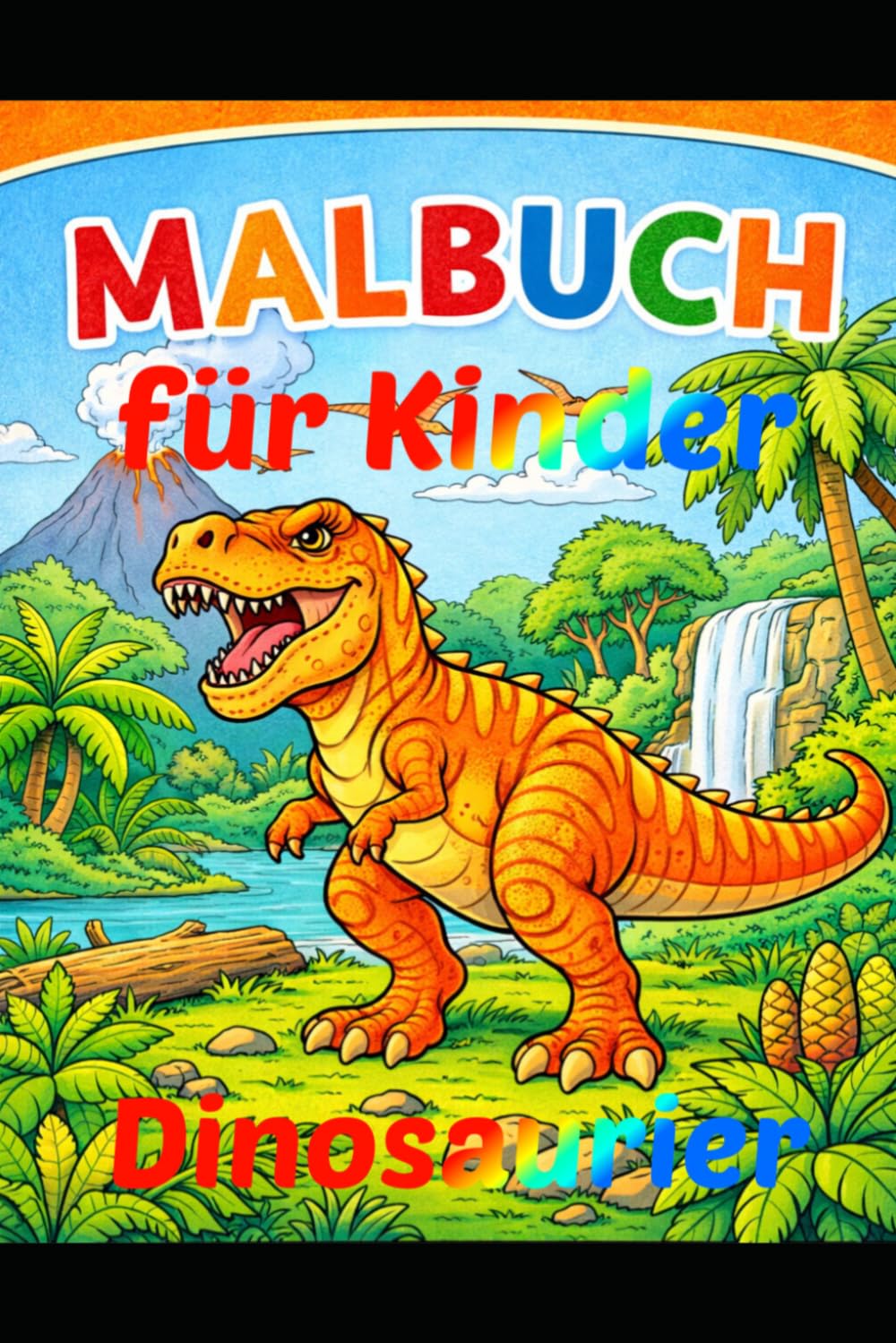 Malbuch für Kinder: Dinosaurier