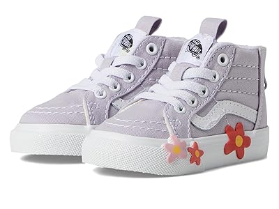 Vans Kids Sk8-Hi Zip Flower (Infant/Toddler) Kids Shoes Evening Haze : 8.5 Toddler M, Canvas