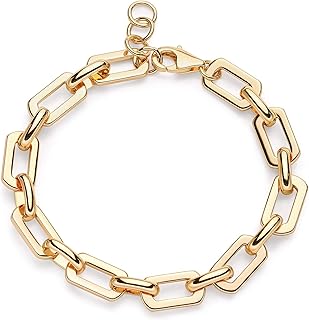 Sponsored Ad - BENEIGE Gold Bracelet for Women 14K Gold Plated Cute Silver Satellite Bead Ball Oval Pearls Bold U Chain Ch...