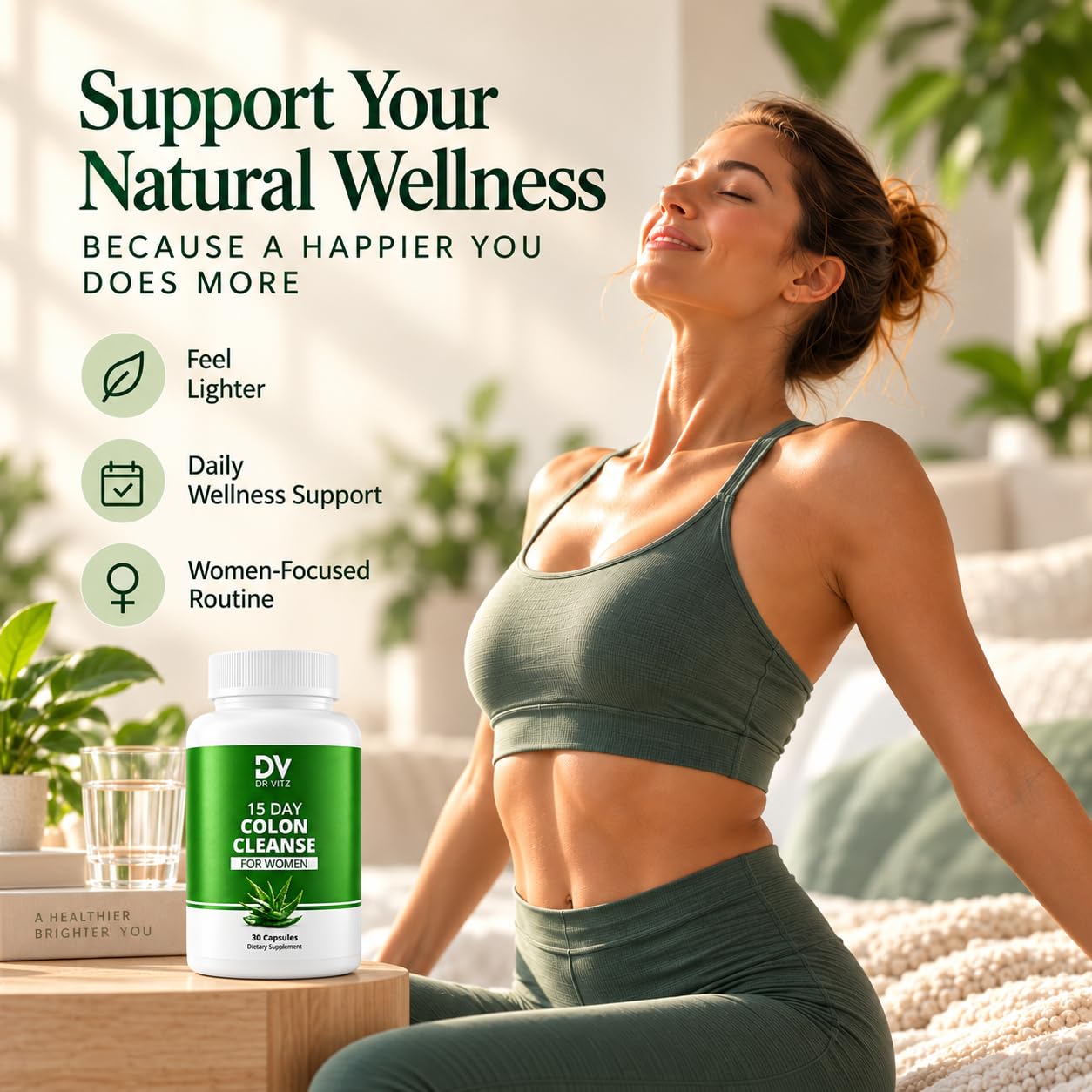 15 Day Colon Cleanse for Women - Gut Cleanse Detox Pills with Senna, Fiber & Probiotics - Bloating Relief for Women, Constipation Relief & Debloat - Gut Health Reset - 30 Capsules — Amazon image 8