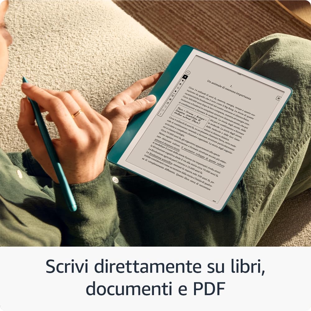Kindle Scribe (versione 2024) 16 GB, una cover Amazon Plant e un alimentatore Amazon Powerfast da 9 W