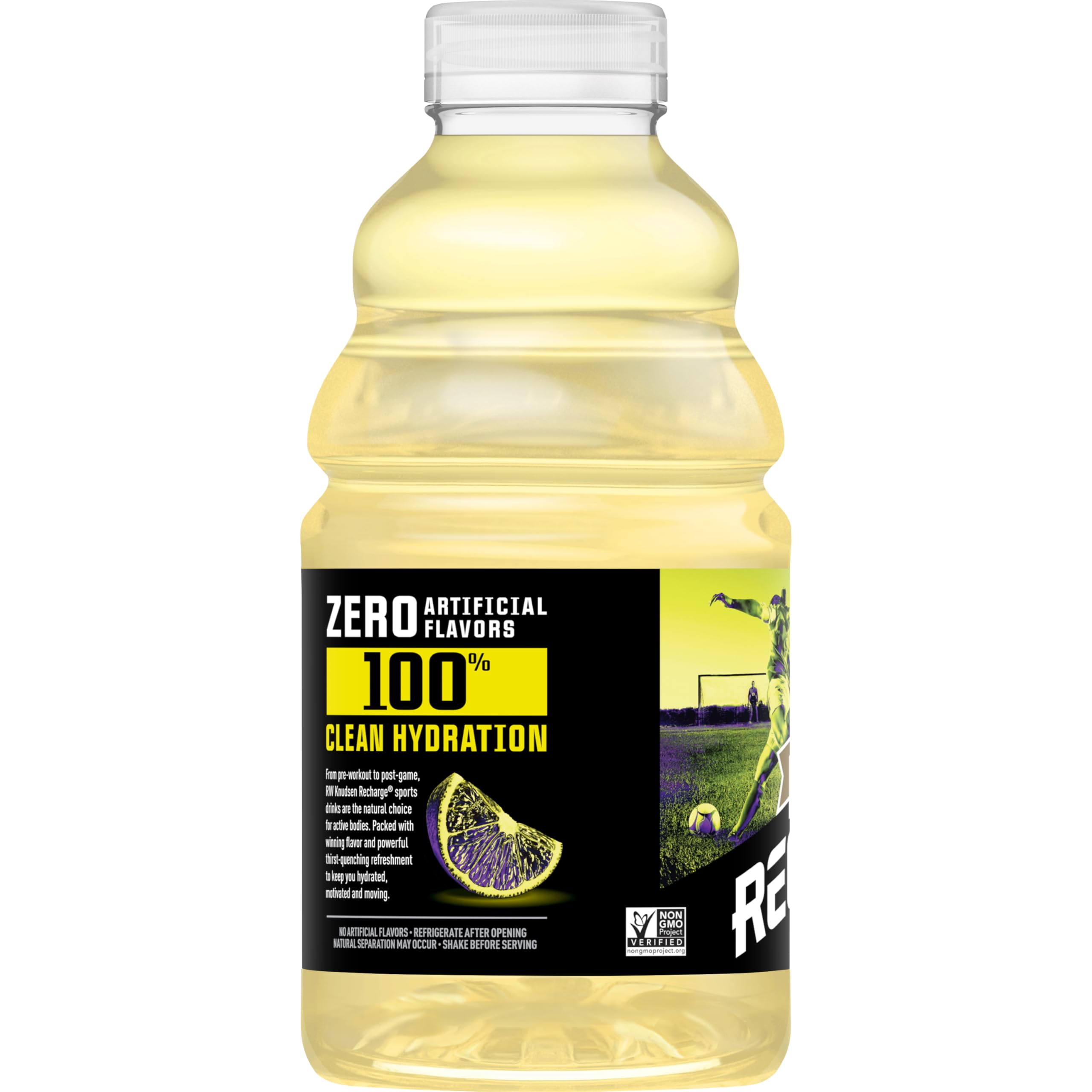 R.W. Knudsen Recharge Organic Lemon Sports Drink with Electrolytes, 32 fl oz (Pack of 6)