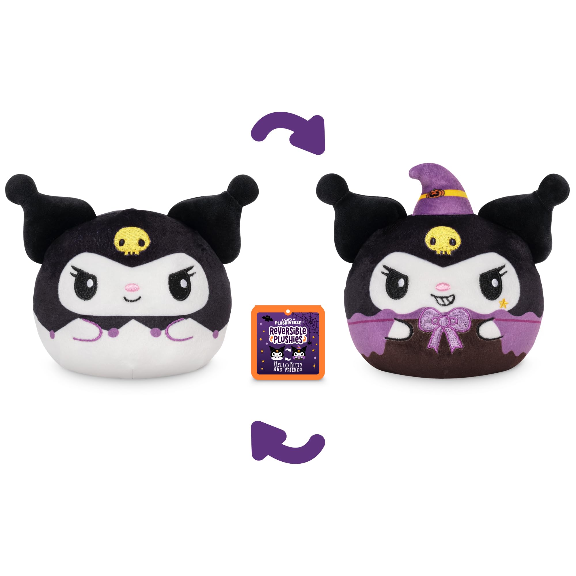 Sanrio Kuromi ぬいぐるみ 3点セット　3L 2L相当　L Amazon.com: TeeTurtle Reversible Sanrio Kuromi Costume 4 Inch Flip