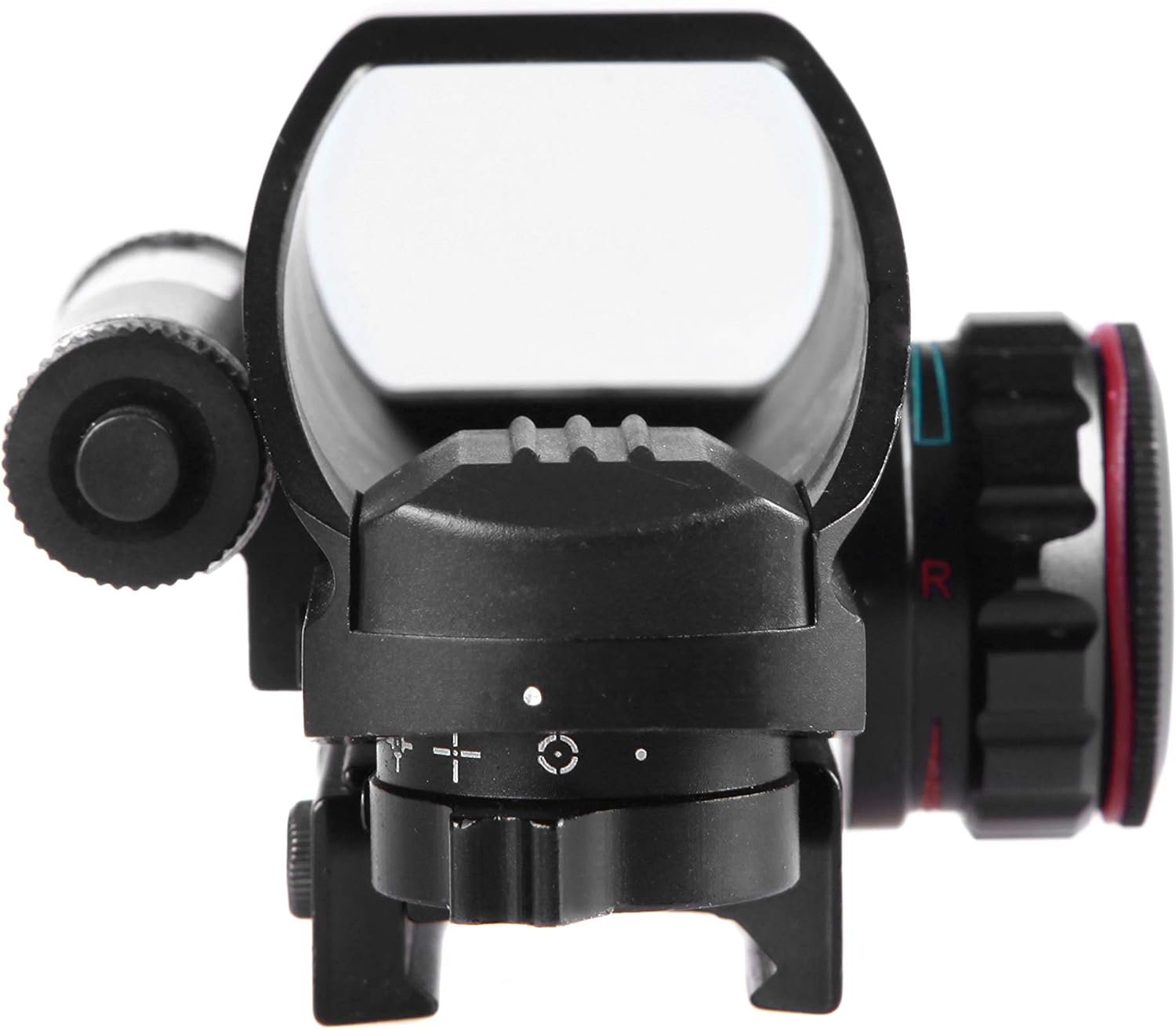 Red & Green Dot Sight, 4 Reticles Reflex Sight Fits Picatinny Rail, Brightness Adjustable