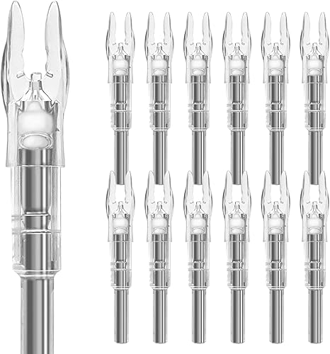 Miniatura 17 de 6/12 PCS S Lighted Nocks for Arrows .244"/6.2mm Inside Diameter Lighted Arrow Nocks for Archery Hunting