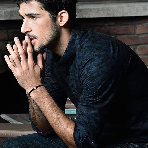 Miniatura 98 de Initial Bracelets for Couples Women Men Initial Charm Handmade Rope Braided Letter Bracelet for Teens Adjustable Jewelry Father's Day Gifts for Him