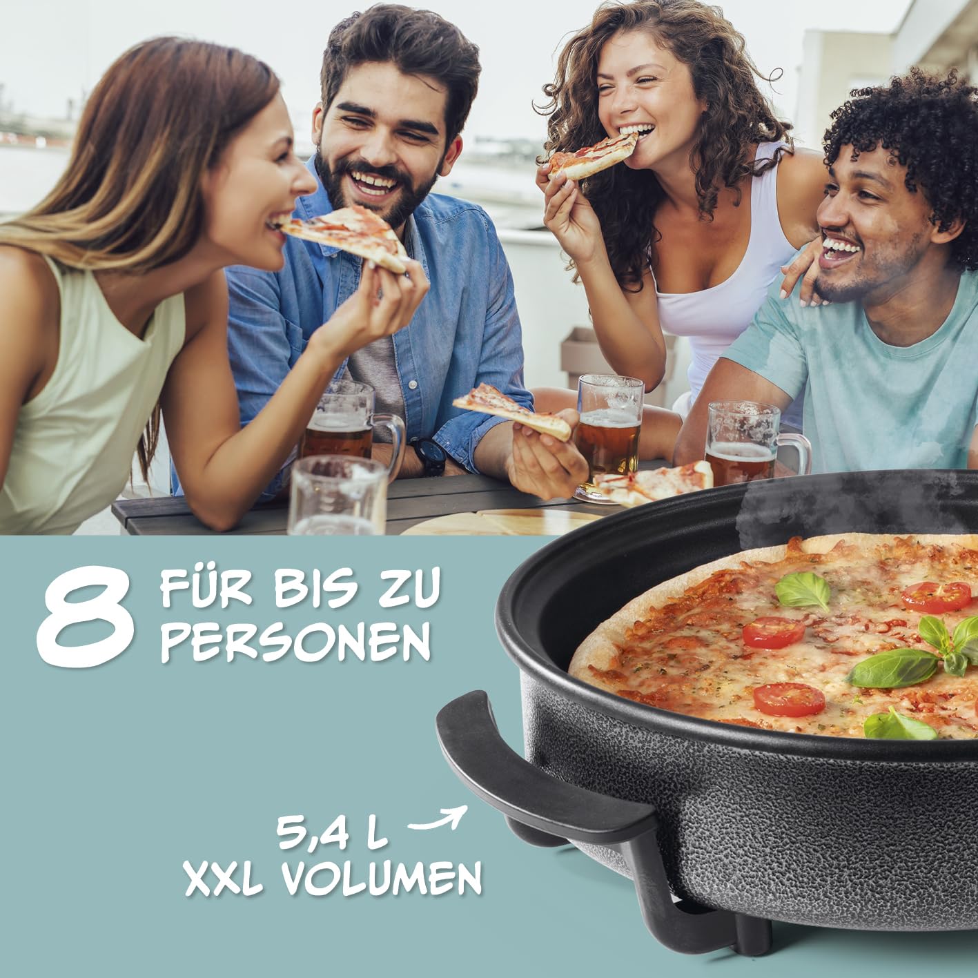 GOURMETmaxx Elektrische Multifunktionspfanne ⌀ 40cm – Bild 5
