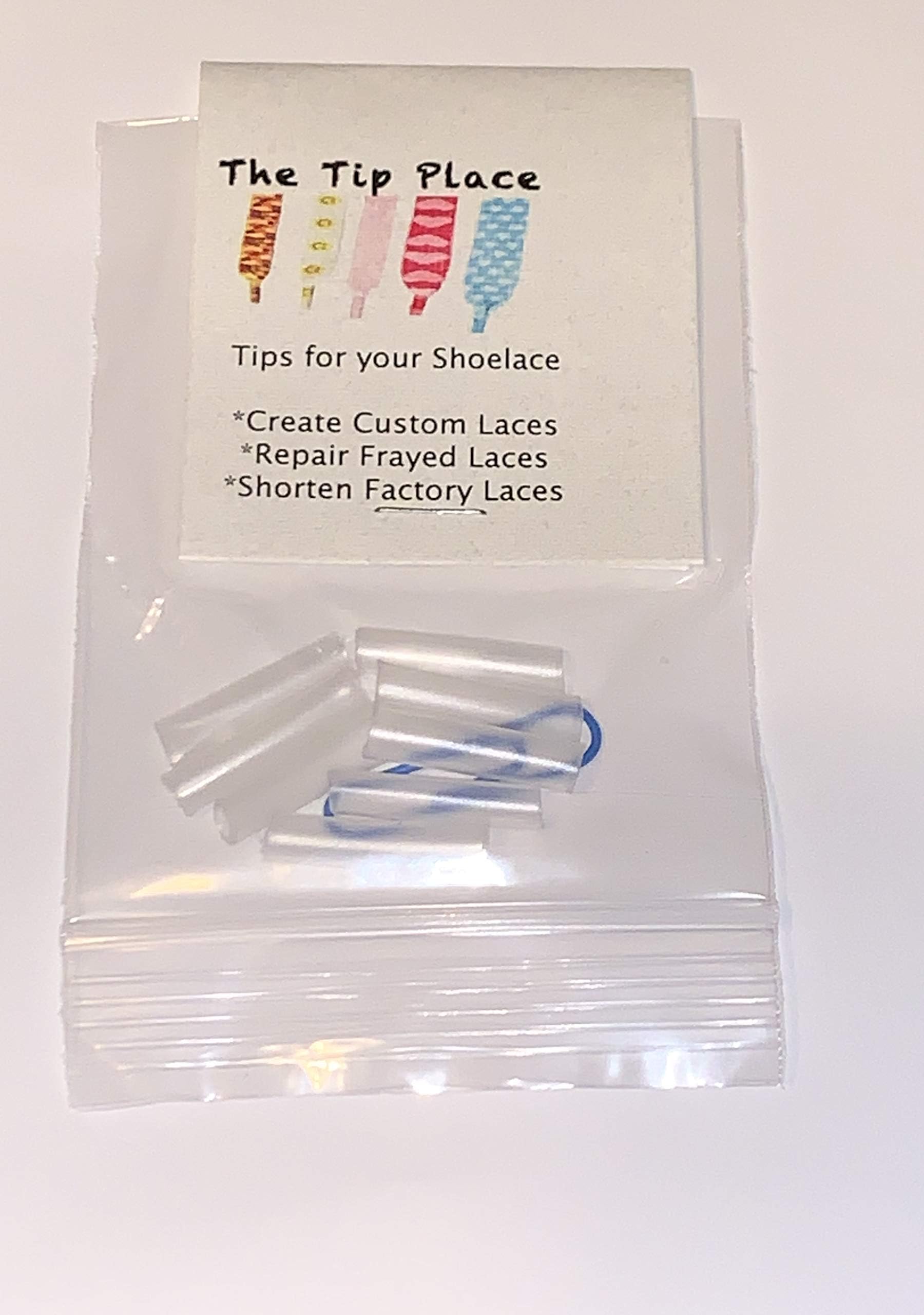Clear Shoelace Tips - Plastic Replacement Part for lace ends aglets foe shoe laces