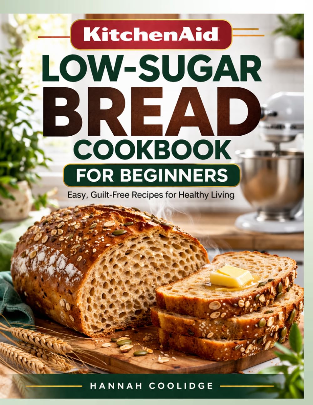 KitchenAid Low-Sugar Bread Cookbook for Beginners: Easy, Guilt-Free Bread Recipes for Diabetics, Weight Loss & Healthy Living