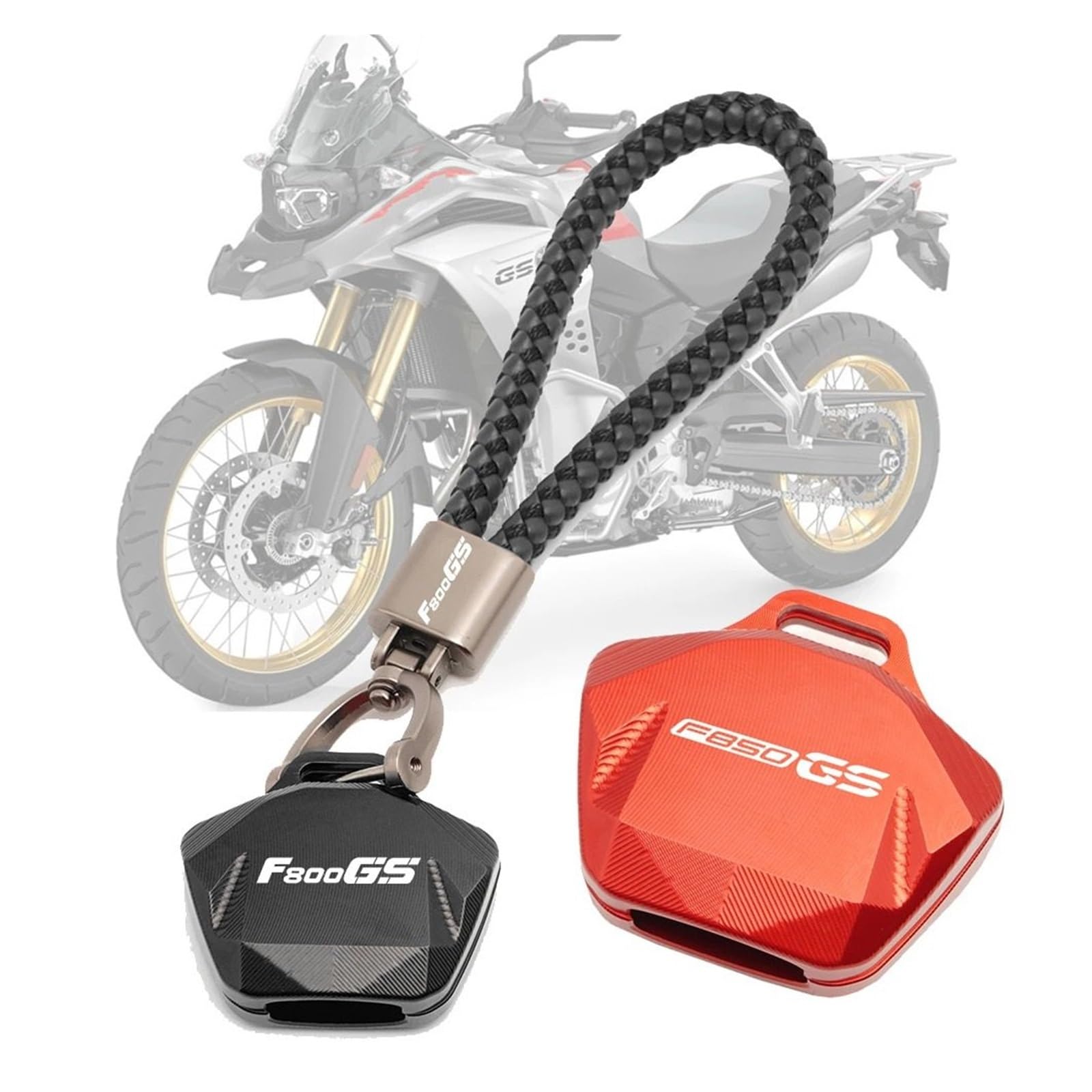 schlüsselanhänger Motorrad,schlüsselanhänger,Duke Für BM@&W F800GS F850GS F800 F850 GS 2023 Motorradzubehör CNC-Aluminium-Schlüsseletui-Abdeckungsschale(F800GS 1Set Blue)