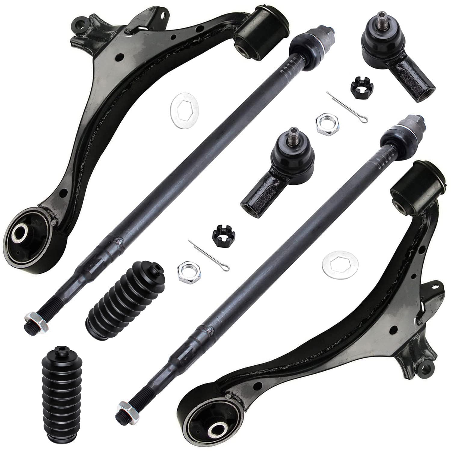 Detroit Axle - 2.0L Front Lower Control Arms + Tie Rods Suspension Kit