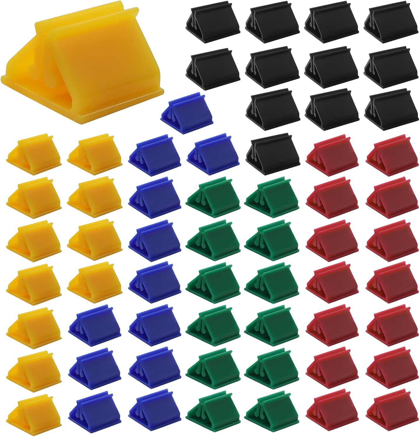 BokWin Plastic Colorful Game Card Stands, Multi-Color, 60 Pack, 0.75 Inch