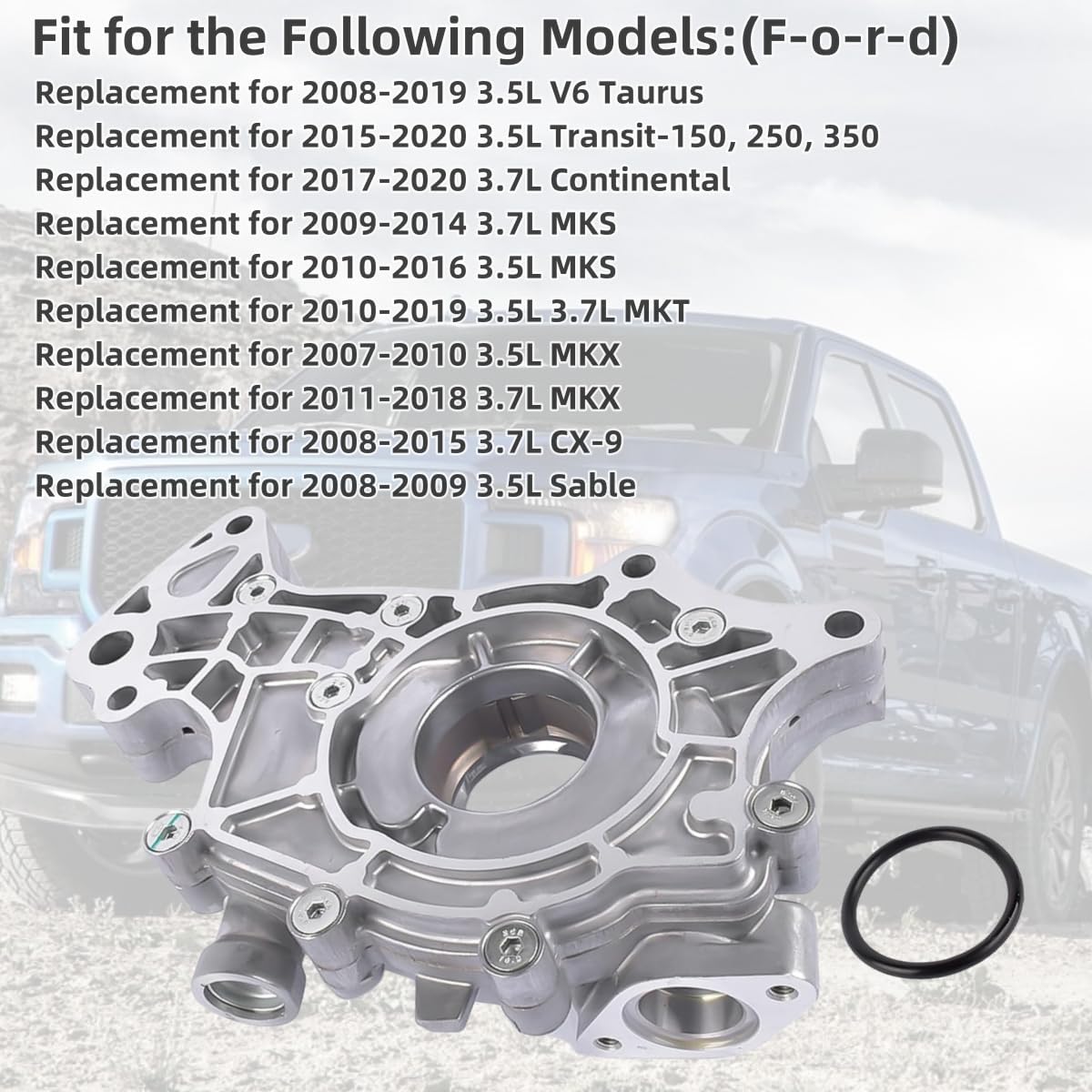 Engine Oil Pump Replacement for Ford Various F150 Edge Explorer Expedition Fusion 3.5L, 3.7L 2007-2020 M390HV Vahaha