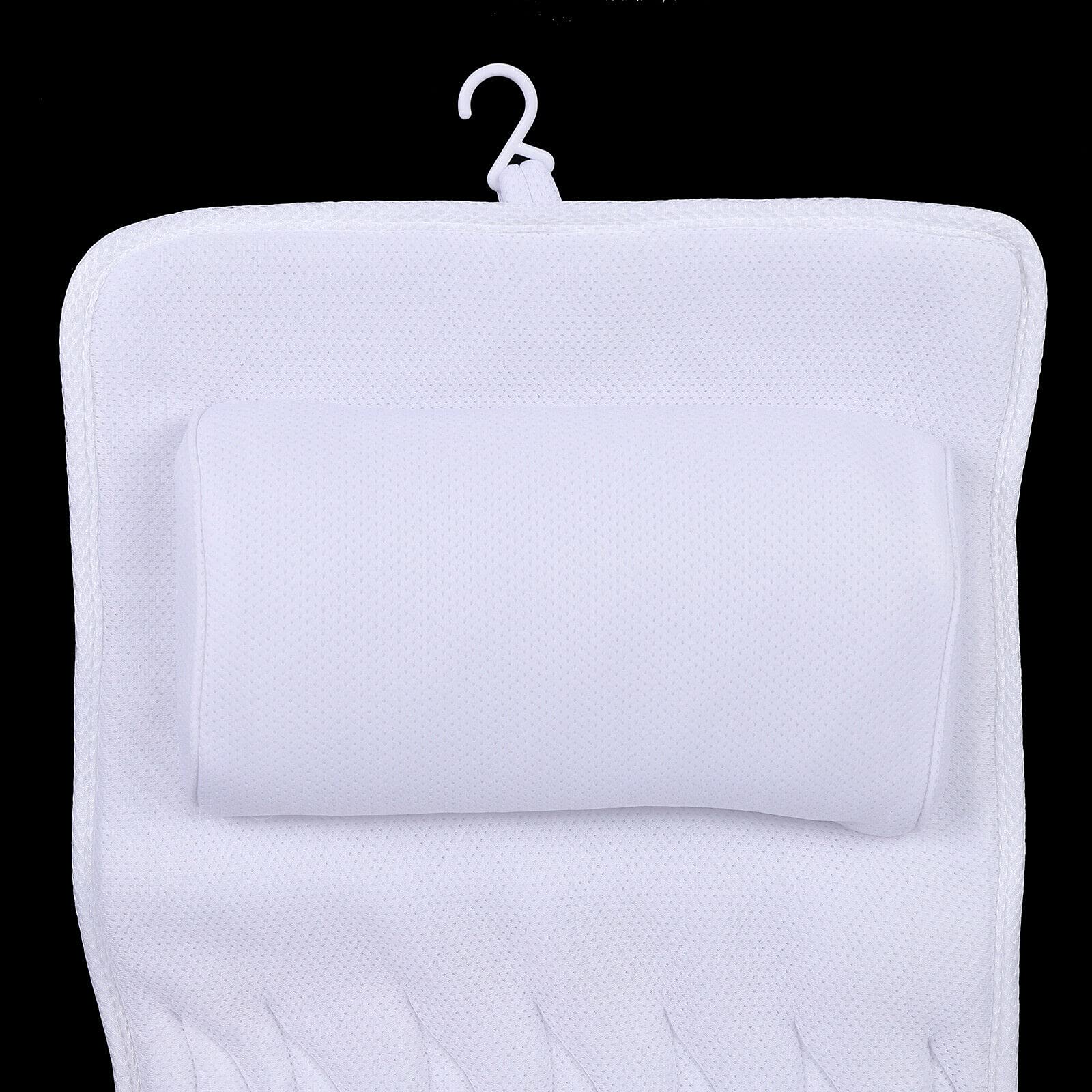 Tapis de Bain Douche Antidérapant Blanc 44 x 125 cm - Ventouse pour Absorber la Baignoire