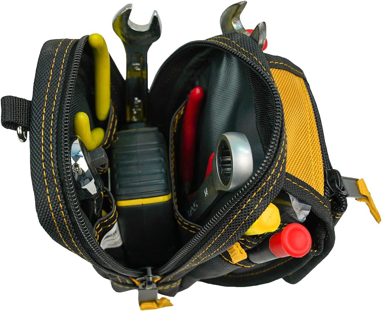 KUNN Tool Pouch Heavy Duty Electrician Accessory Pouches with Multi-Use Pocket for Tools,Cellphone