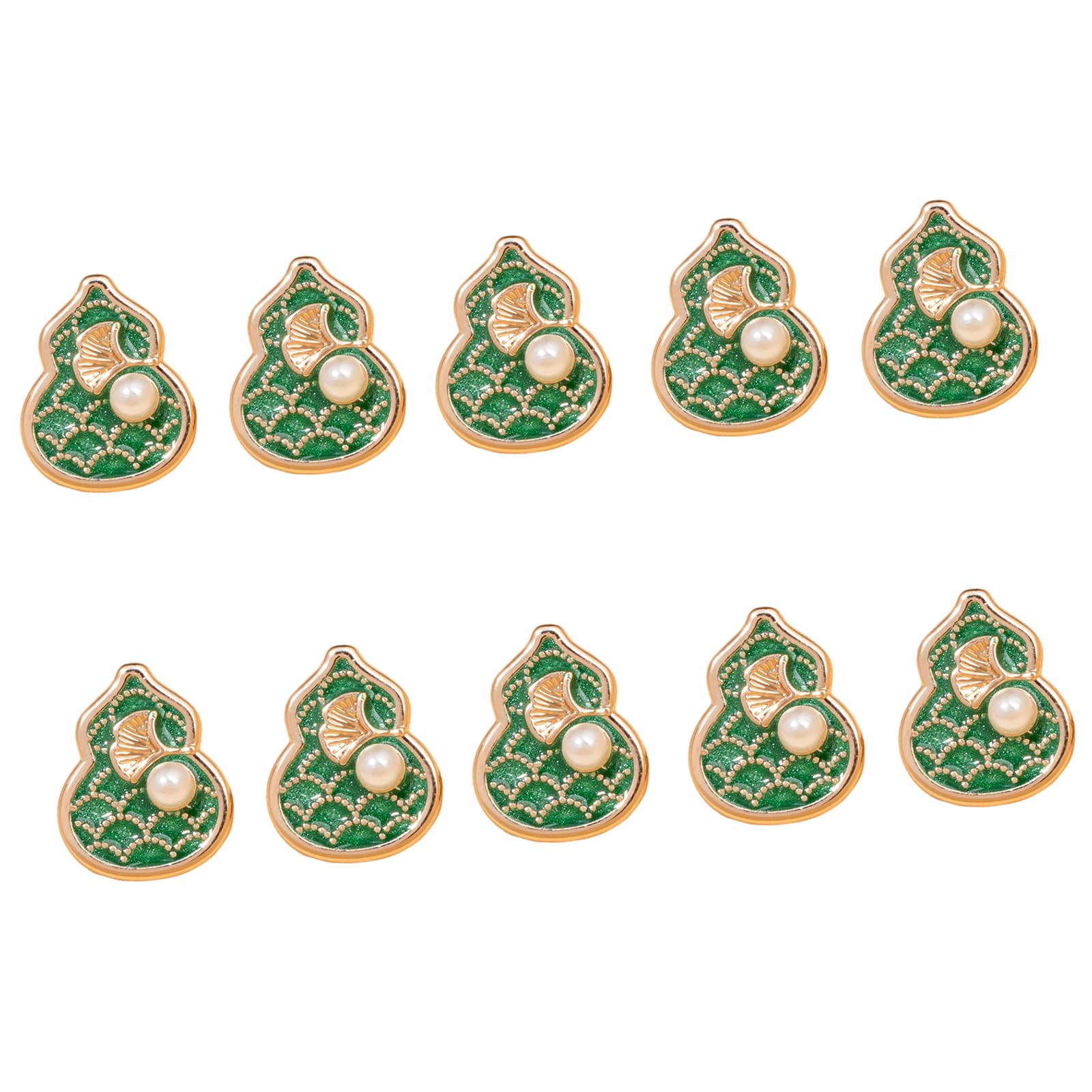 NEWFT 10Pcs Gourd Shaped Alloy Buttons Multipurpose Sewing Buttons for Garments Jackets Shirt Clothing Dressmaking Decoration Alloy for Shirts