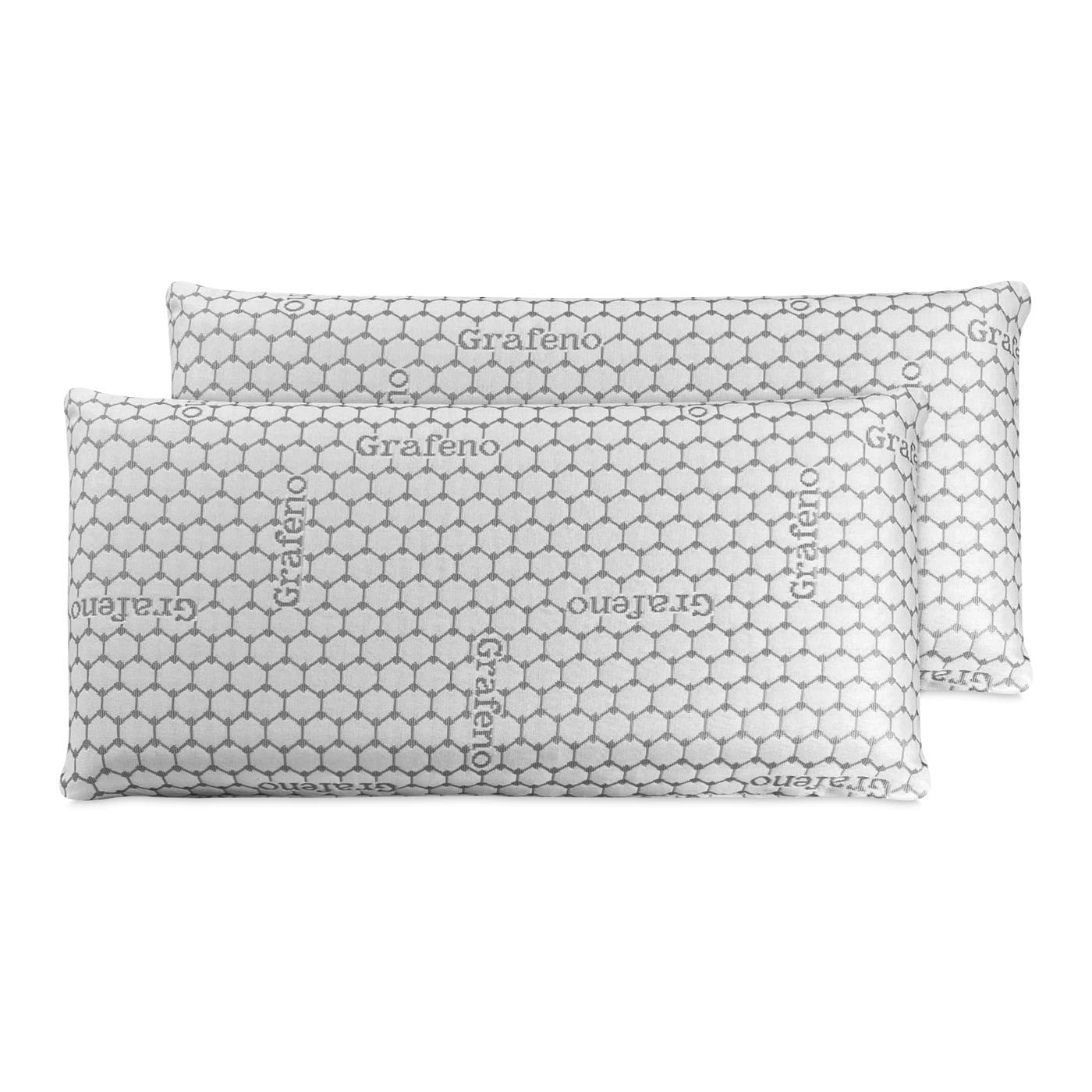 Somnia Descanso - Almohada Viscoelástica Carbono Premium | Máximo Confort y Excelente Adaptabilidad con Propiedades Antiestrés | 2 Unidades de 90 x 40 cm