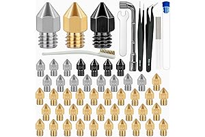 50 Pcs 3D Printer Hardened Ender 3 Nozzle Set