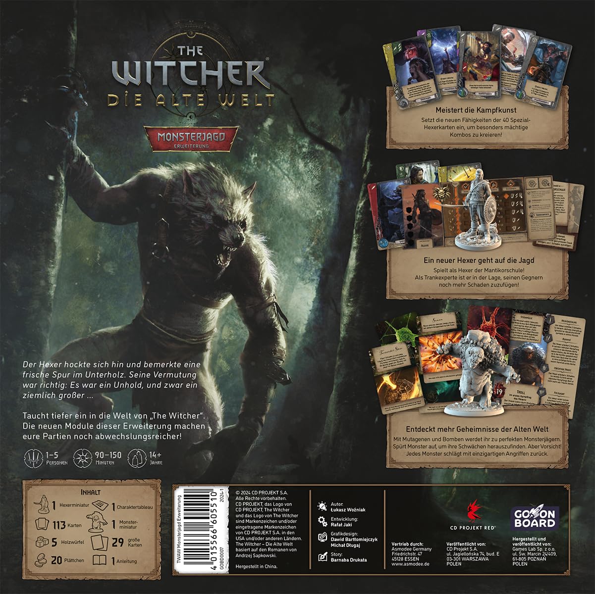 Go on Board, The Witcher - Le Vieux Monstre - Chasse aux Monstres Extension Jeu d'experts - Jeu de société - 1 à 5 Joueurs - À partir de 14 Ans - 90 à 150 Minutes - Allemand