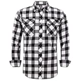 Flannel Plaid Shirt for Men - Regular-Fit Long-Sleeved Casual Button-Down Shirt